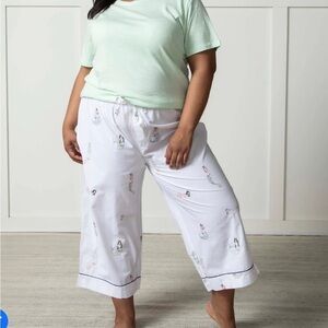 Print Fresh 4X Daughters of Triton mermaid embroidered sleep pants